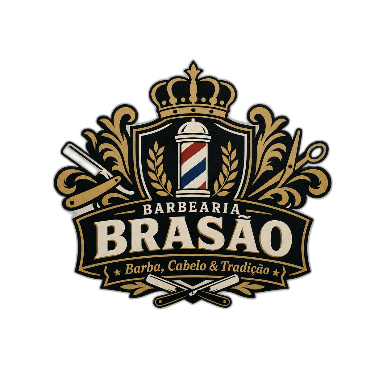 Identidade visual da Barbearia Brasão